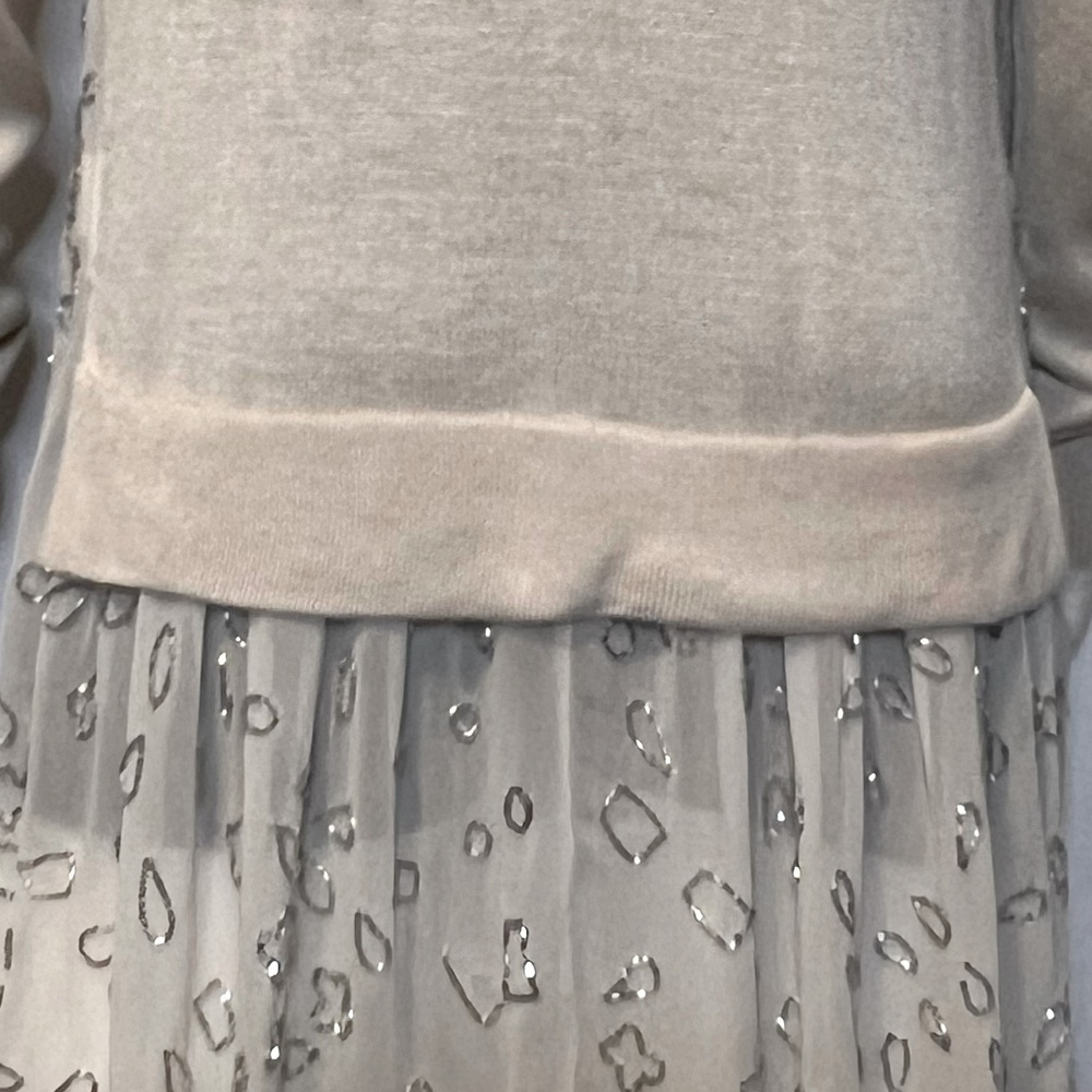 CHAN LUU. EUC.Stunning designer cardigan sweater with silk underlay. Almandine.M - Picture 7 of 12